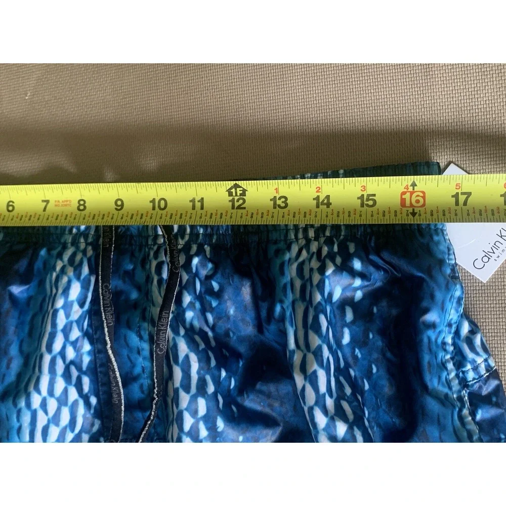 Men's XL Calvin Klein‎ Swimwear Blue Swim Trunks NWT With Pockets Drawstring